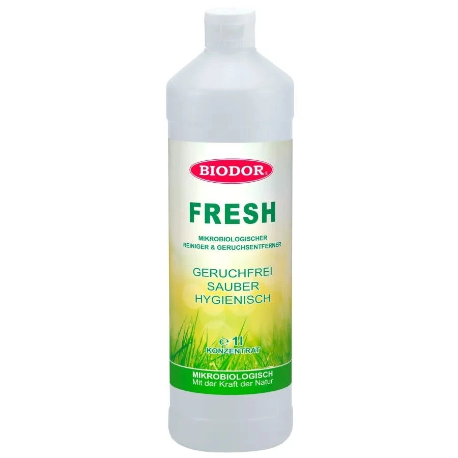 Biodor FRESH Grün Konzentrat 1000ml Mikrobiologisch + Biodor Original Sprühflasche 1 Biodor FRESH Grün Konzentrat 1000ml Mikrobiologisch + Biodor Original Sprühflasche