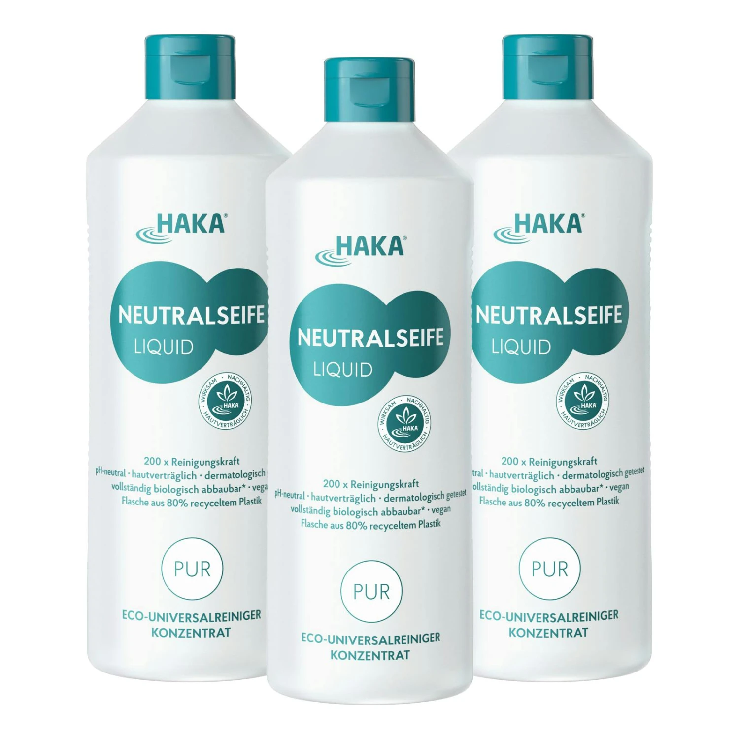HAKA Neutralseife Liquid PurAllzweckreiniger Für Haushalt Und Auto, 3 X 1 Liter 1 HAKA Neutralseife Liquid PurAllzweckreiniger Für Haushalt Und Auto, 3 X 1 Liter