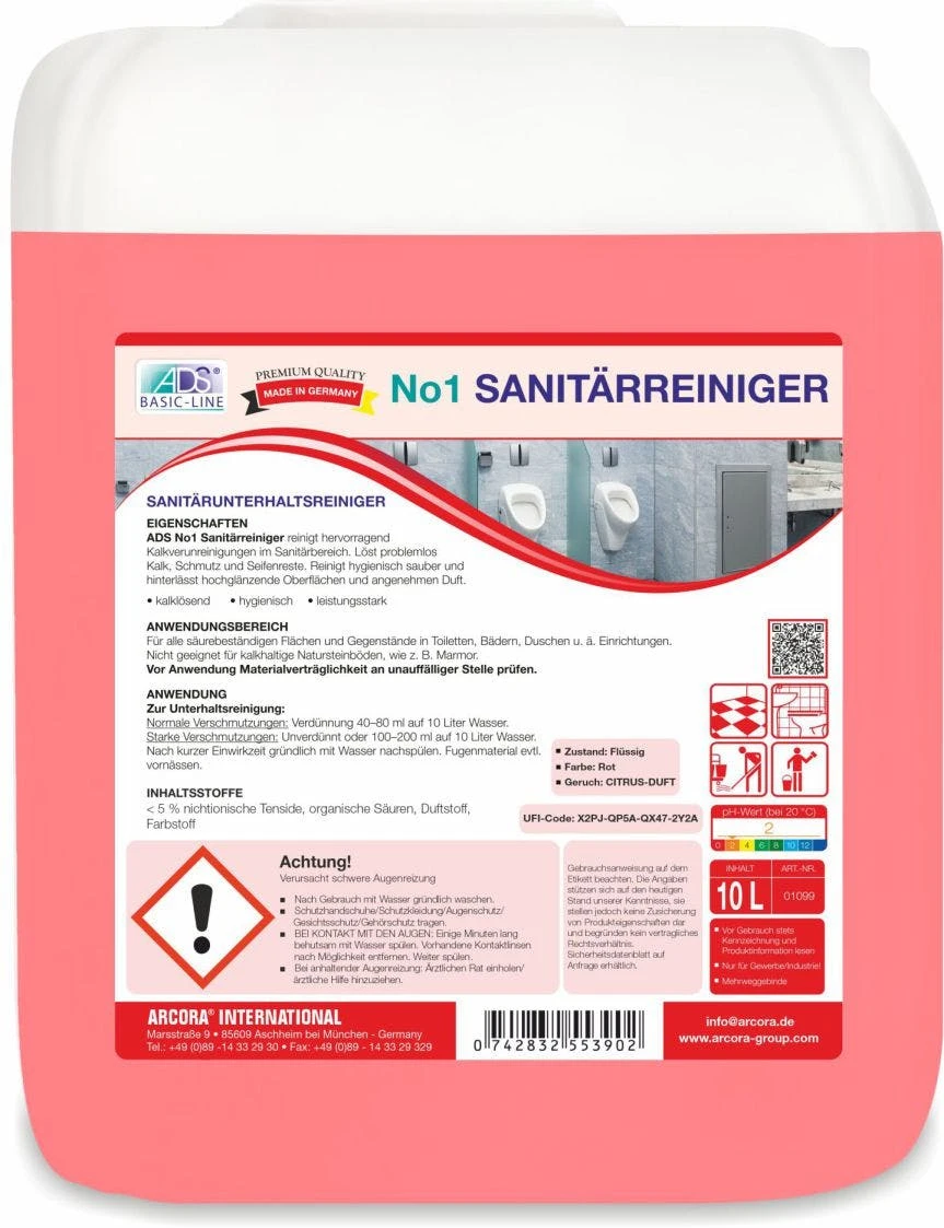 ARCORA Sanitärunterhaltsreiniger BILANZ FRESH, 1L 5 ARCORA Sanitärunterhaltsreiniger BILANZ FRESH, 1L – Bild 5