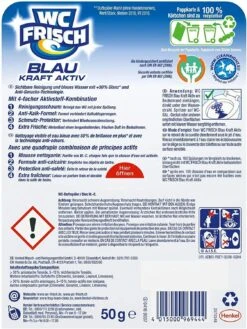 WC FRISCH Kraft Aktiv 4er Pack Blauspüler Farbspüler 4x1 Stück WC-Reiniger -Haushaltspower Deutschland Verkaufs-Shop 0e706294 f619 44cb a424 4731c22931c6