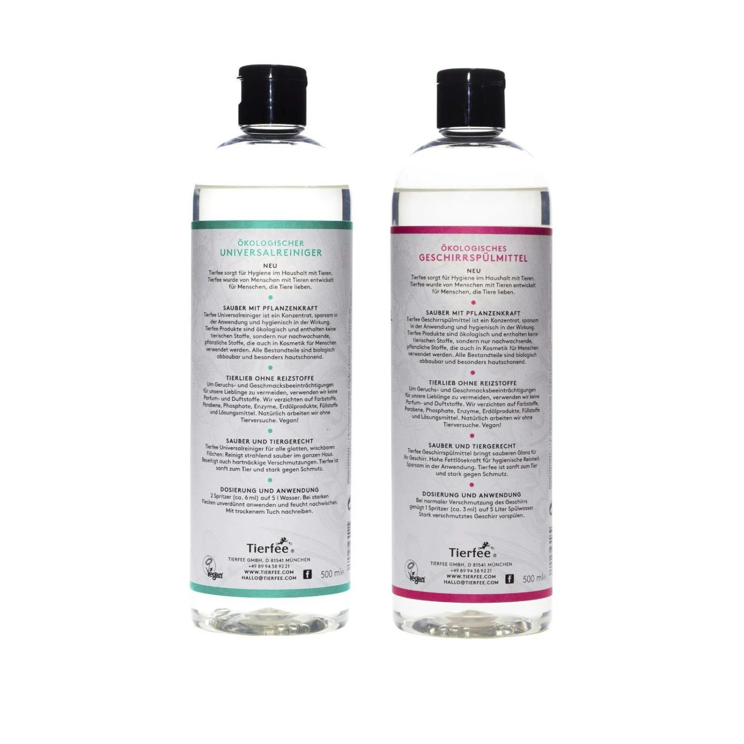 Tierfee-Set Ökologischer Universalreiniger + Geschirrspülmittel, Je 500 Ml 6 Tierfee-Set Ökologischer Universalreiniger + Geschirrspülmittel, Je 500 Ml – Bild 6