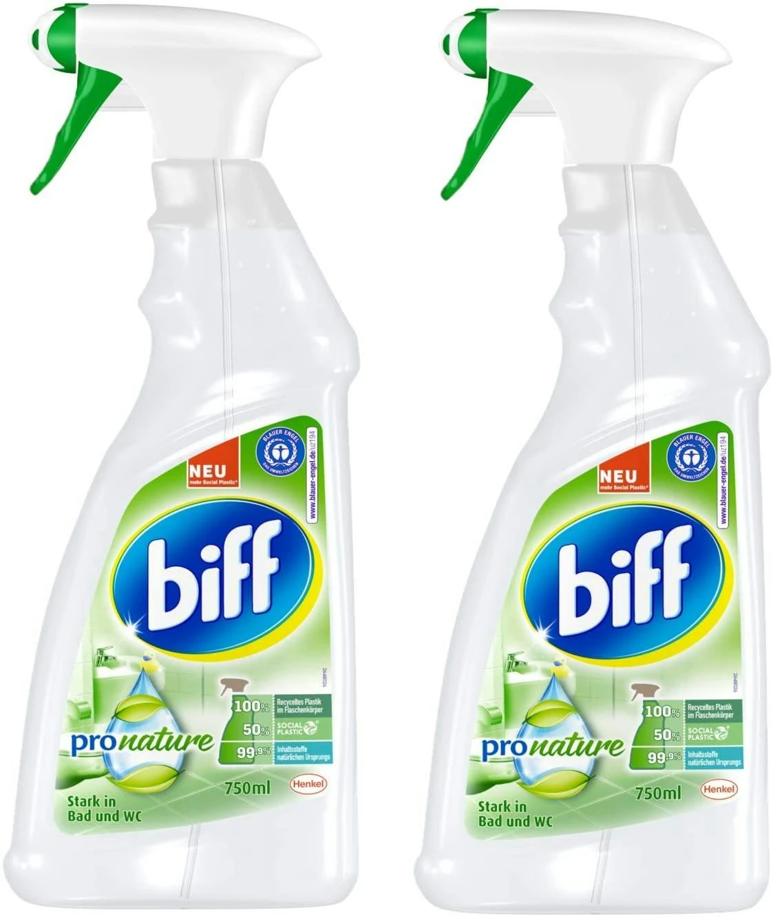 Biff Pro Nature 750 Ml Badreiniger Sprühflasche Reiniger Reinigungsmittel 2 Biff Pro Nature 750 Ml Badreiniger Sprühflasche Reiniger Reinigungsmittel – Bild 2