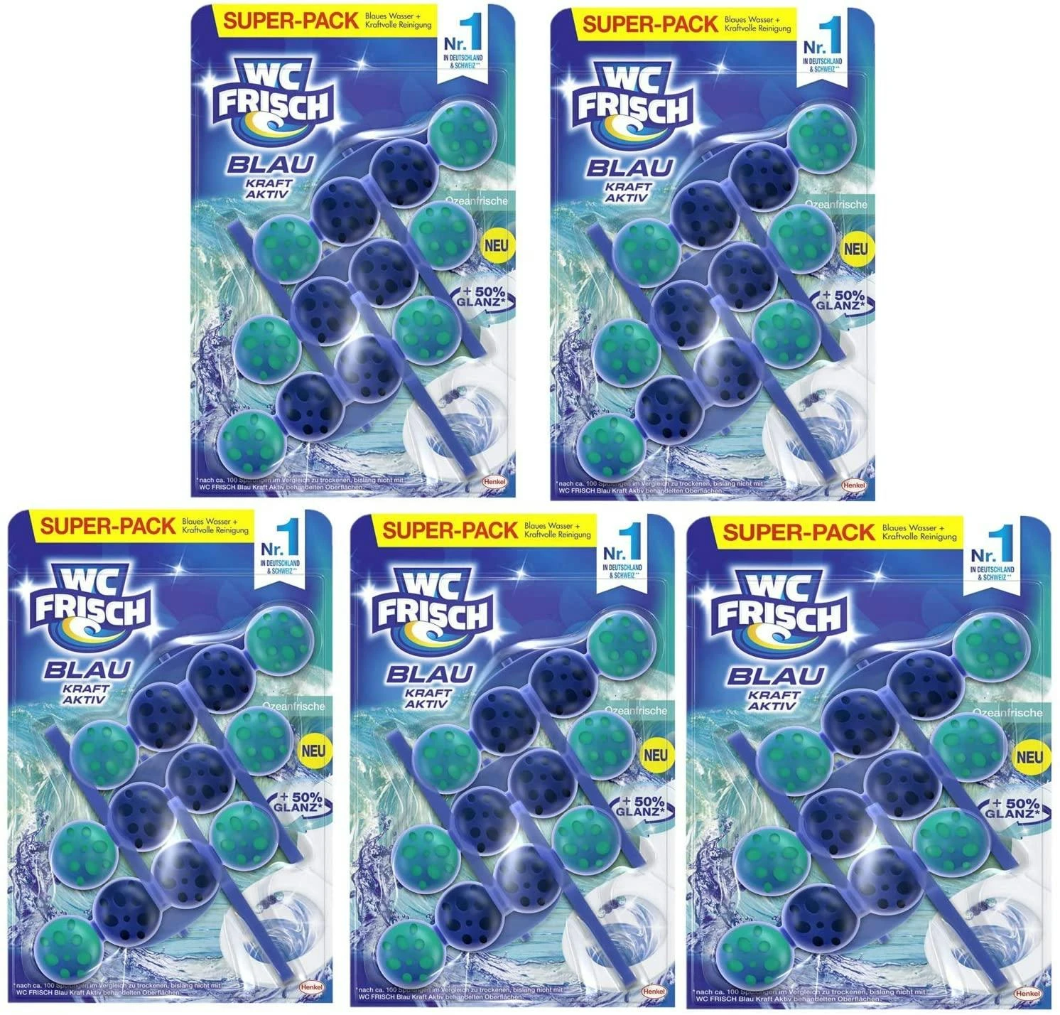 WC FRISCH Kraft Aktiv Blauspüler Ozeanfrische 10x50g WC Reiniger Reinigung 5 WC FRISCH Kraft Aktiv Blauspüler Ozeanfrische 10x50g WC Reiniger Reinigung – Bild 5