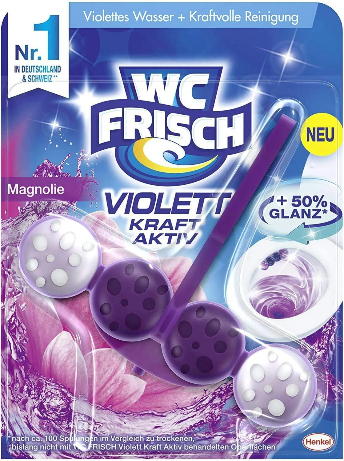 WC FRISCH Kraft Aktiv Violettspüler Magnolie 3x50g WC Reiniger Reinigung 7 WC FRISCH Kraft Aktiv Violettspüler Magnolie 3x50g WC Reiniger Reinigung – Bild 7