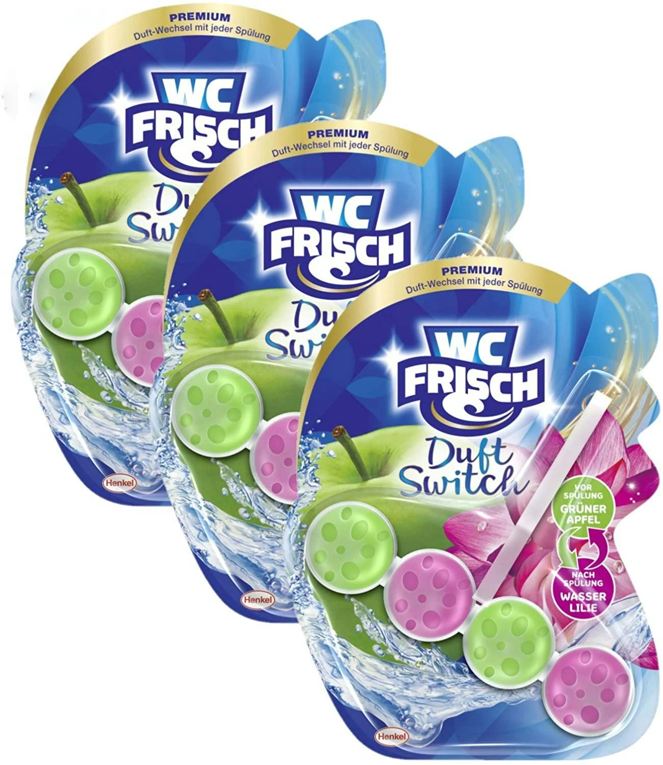 WC Frisch Duft Switch Grüner Apfel Und Wasserlilie 10x50g WC-Reiniger Duftspüler 3 WC Frisch Duft Switch Grüner Apfel Und Wasserlilie 10x50g WC-Reiniger Duftspüler – Bild 3