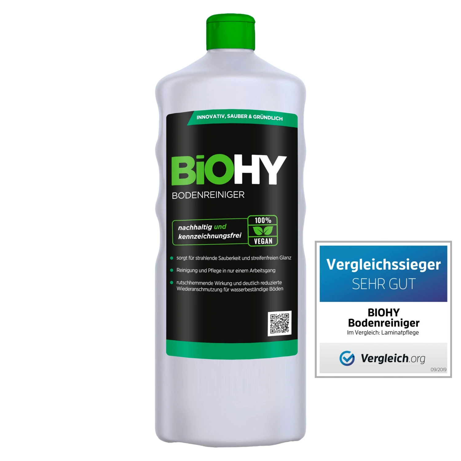 BiOHY Bodenreiniger (1l Flasche) | Konzentrat Für Alle Reinigungsgeräte Und Alle Hartböden | Angenehmer Geruch Und Streifenfreie Reinigung 1 BiOHY Bodenreiniger (1l Flasche) | Konzentrat Für Alle Reinigungsgeräte Und Alle Hartböden | Angenehmer Geruch Und Streifenfreie Reinigung