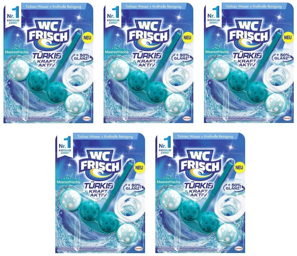 WC FRISCH Kraft Aktiv Türkisspüler Meeresfrische 50g WC-Reiniger Reinigung 4 WC FRISCH Kraft Aktiv Türkisspüler Meeresfrische 50g WC-Reiniger Reinigung – Bild 4