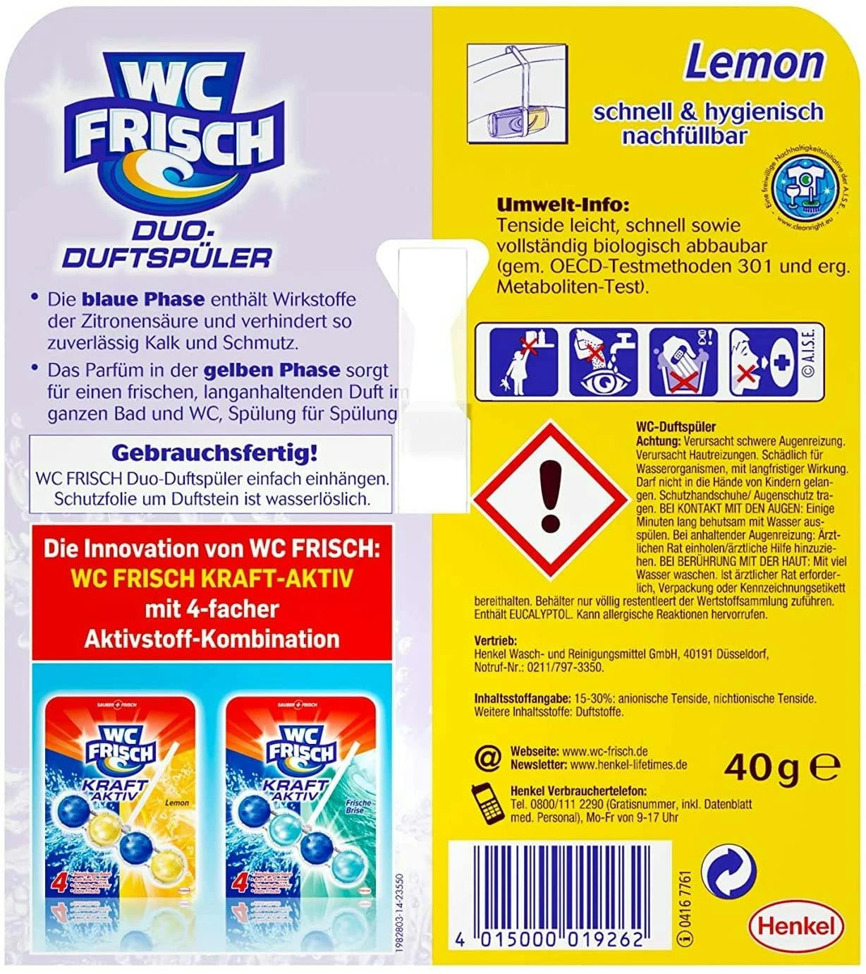 WC Frisch Duo-Duftspüler Lemon 4er Pack WC-Duftstein 4x1 Stück WC Reiniger 6 WC Frisch Duo-Duftspüler Lemon 4er Pack WC-Duftstein 4x1 Stück WC Reiniger – Bild 6