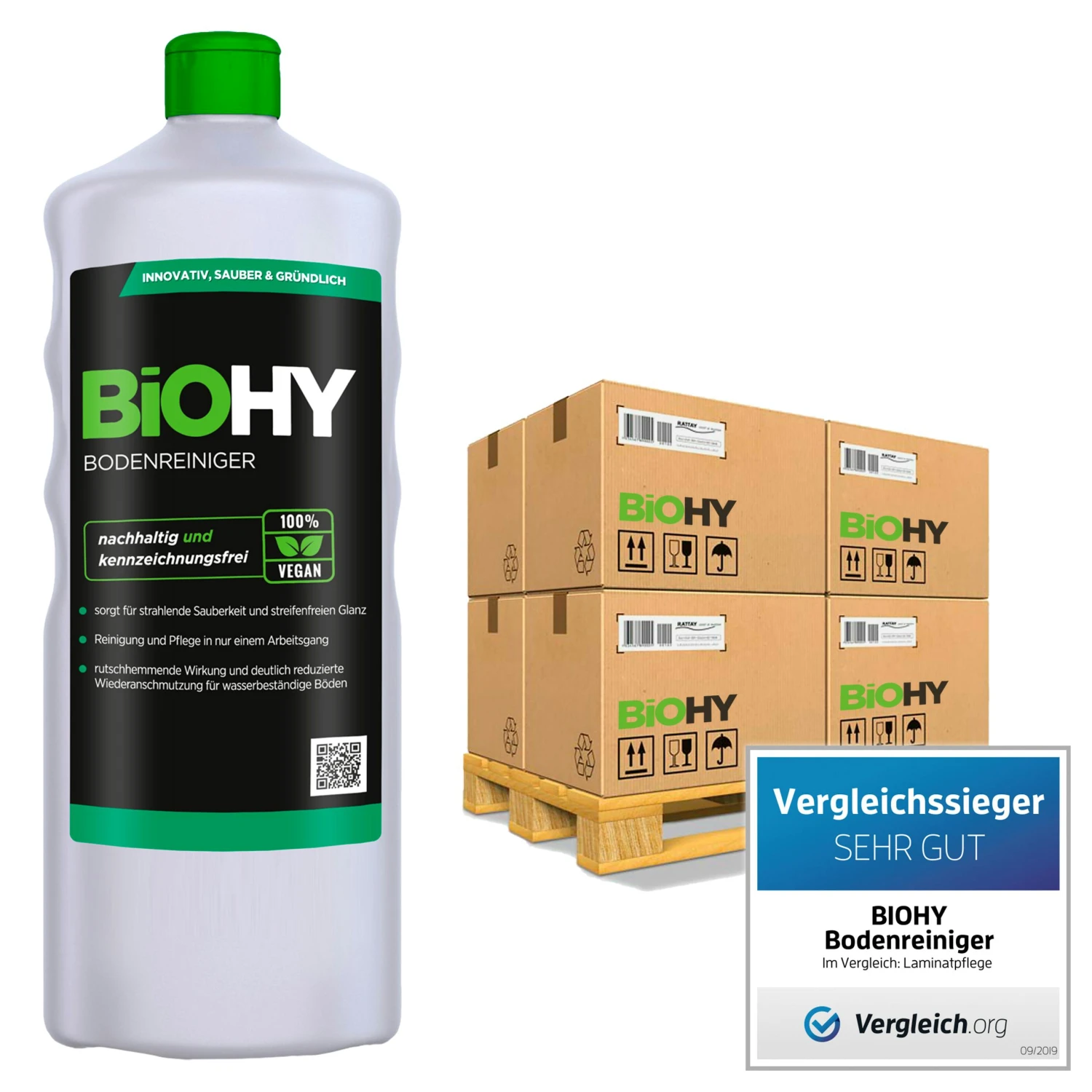 BiOHY Bodenreiniger (1l Flasche) | Konzentrat Für Alle Reinigungsgeräte Und Alle Hartböden | Angenehmer Geruch Und Streifenfreie Reinigung 3 BiOHY Bodenreiniger (1l Flasche) | Konzentrat Für Alle Reinigungsgeräte Und Alle Hartböden | Angenehmer Geruch Und Streifenfreie Reinigung – Bild 3