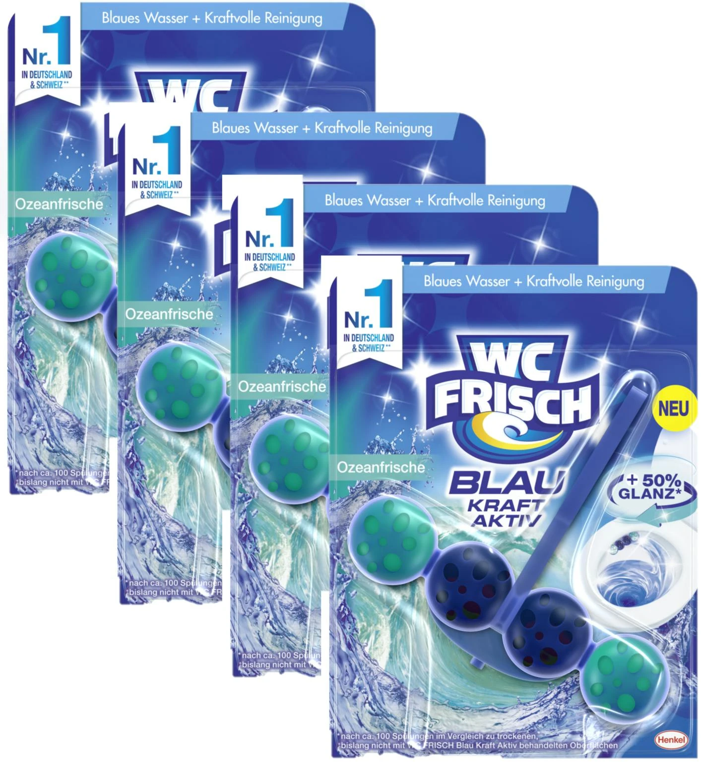 WC FRISCH Kraft Aktiv Blauspüler Ozeanfrische 10x50g WC Reiniger Reinigung 3 WC FRISCH Kraft Aktiv Blauspüler Ozeanfrische 10x50g WC Reiniger Reinigung – Bild 3