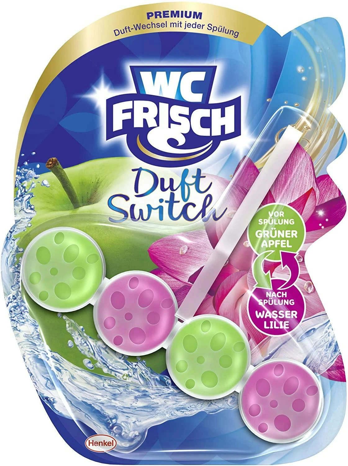 WC Frisch Duft Switch Grüner Apfel Und Wasserlilie 10x50g WC-Reiniger Duftspüler 6 WC Frisch Duft Switch Grüner Apfel Und Wasserlilie 10x50g WC-Reiniger Duftspüler – Bild 6