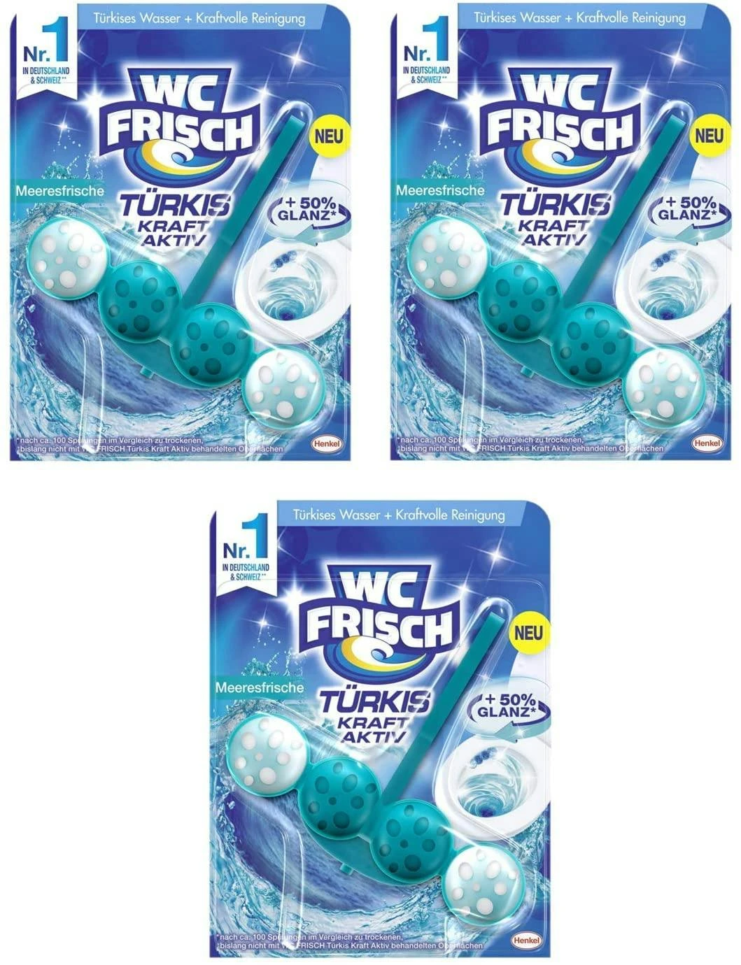 WC FRISCH Kraft Aktiv Violettspüler Magnolie 3x50g WC Reiniger Reinigung 3 WC FRISCH Kraft Aktiv Violettspüler Magnolie 3x50g WC Reiniger Reinigung – Bild 3