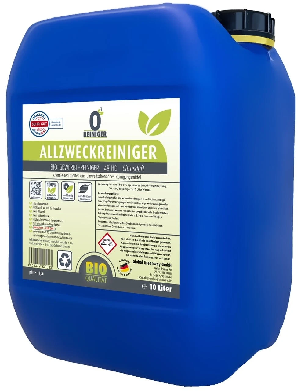 O³ Reiniger BIO Gewerbe 48 HD Citrus Duft 10 Liter 1 O³ Reiniger BIO Gewerbe 48 HD Citrus Duft 10 Liter