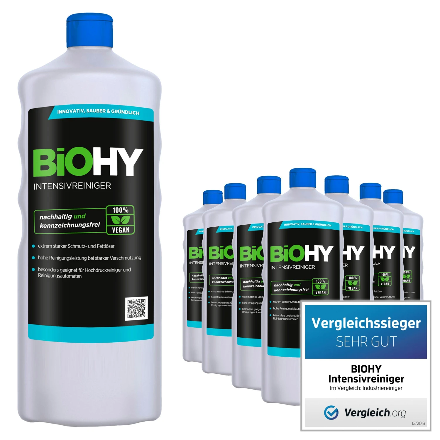 BiOHY Intensivreiniger Universal (12x1l Flasche) | Hochleistungs-INDUSTRIEREINIGER | Grundreiniger Ideal Für Hochdruckreiniger, Schaumarm 2 BiOHY Intensivreiniger Universal (12x1l Flasche) | Hochleistungs-INDUSTRIEREINIGER | Grundreiniger Ideal Für Hochdruckreiniger, Schaumarm – Bild 2