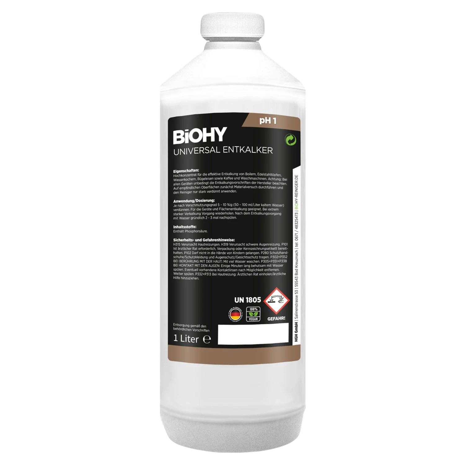 BiOHY Universal Entkalker (12x1l Flasche) | Konzentrat Für 20 Entkalkungsvorgänge Pro Flasche | Kompatibel Mit Allen Kaffeevollautomaten 6 BiOHY Universal Entkalker (12x1l Flasche) | Konzentrat Für 20 Entkalkungsvorgänge Pro Flasche | Kompatibel Mit Allen Kaffeevollautomaten – Bild 6
