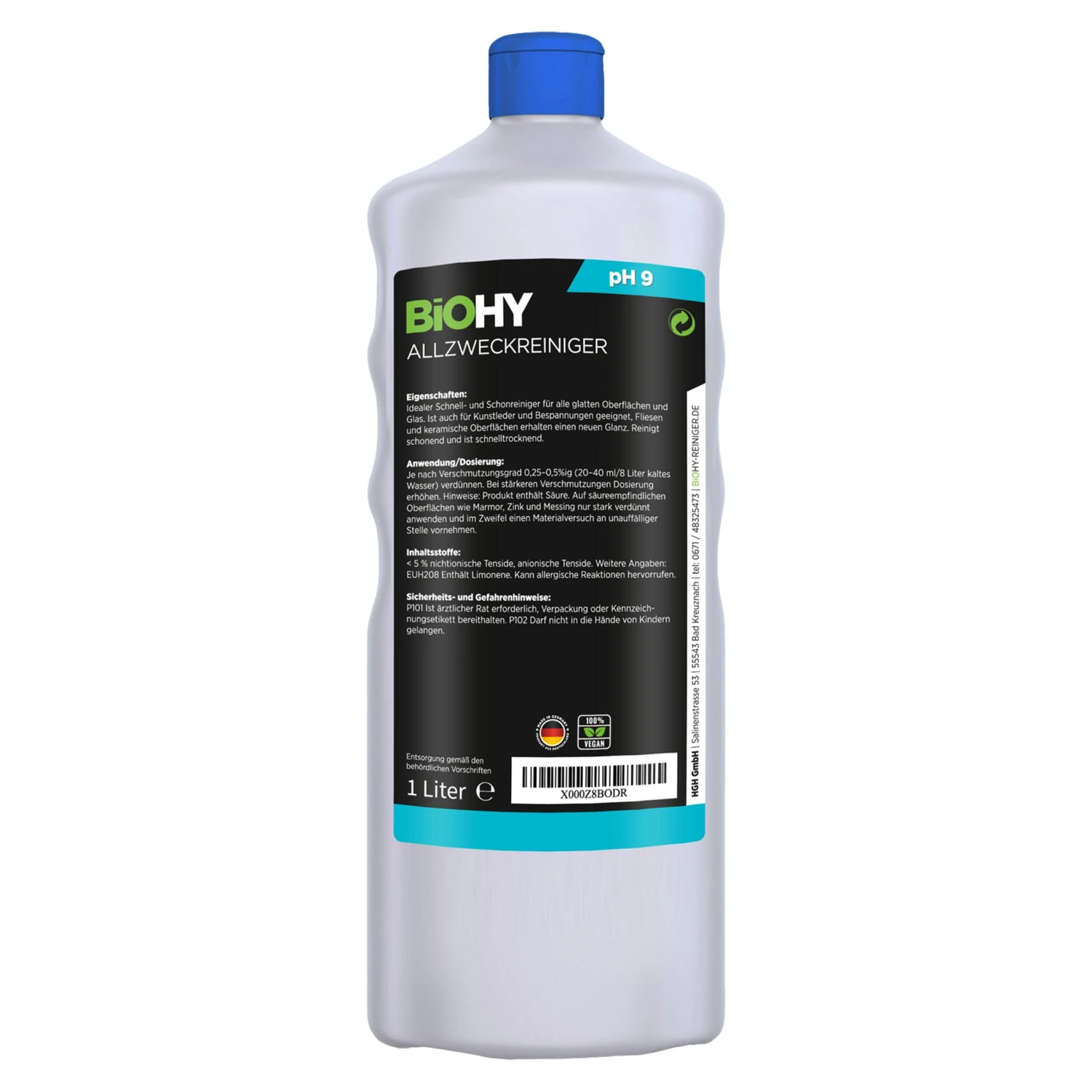 BiOHY Allzweckreiniger Konzentrat (12x1l Flasche) | Schonender Profi - Universalreiniger Für Haushalt Und Auto | Vollständig Biologisch Abbaubar 6 BiOHY Allzweckreiniger Konzentrat (12x1l Flasche) | Schonender Profi - Universalreiniger Für Haushalt Und Auto | Vollständig Biologisch Abbaubar – Bild 6