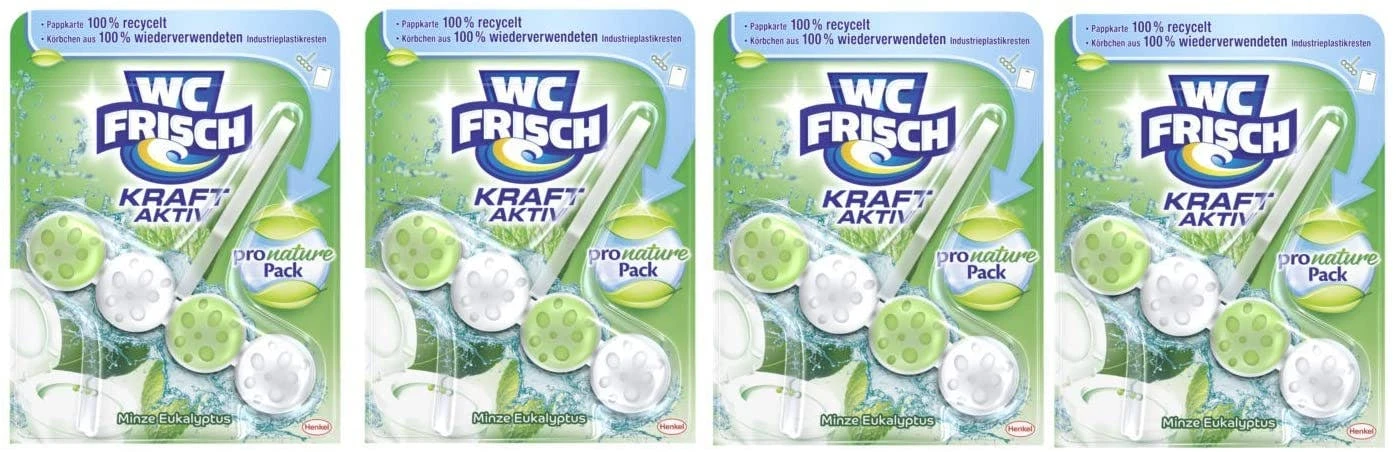 WC Frisch Kraft-Aktiv 10er Pack Pro Nature Minze WC-Reiniger 10x1 Stück 3 WC Frisch Kraft-Aktiv 10er Pack Pro Nature Minze WC-Reiniger 10x1 Stück – Bild 3