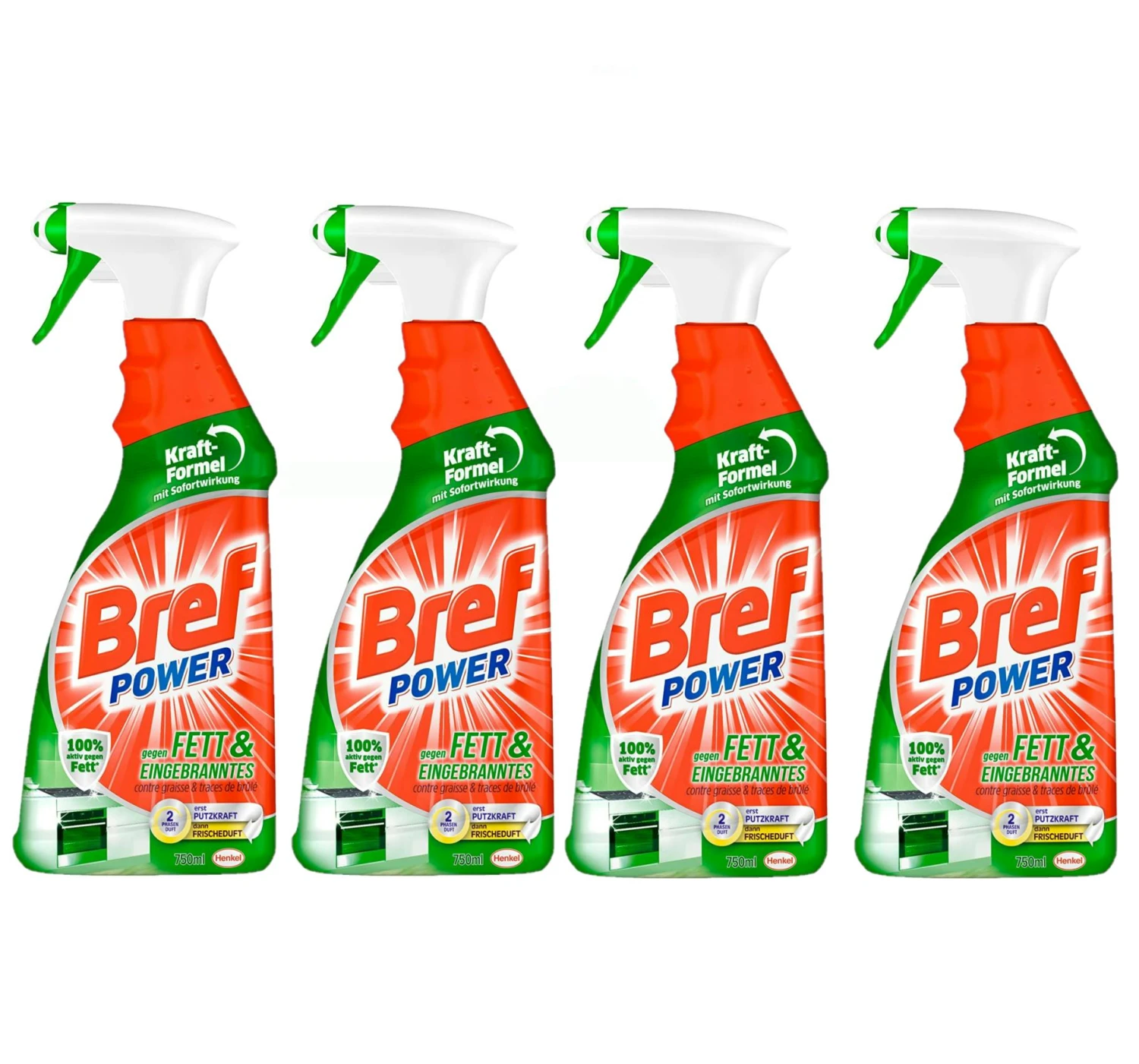 Bref Power Fett Eingebranntes Fettlöser Küchen Reiniger 2x750 Ml Sprühflasche 3 Bref Power Fett Eingebranntes Fettlöser Küchen Reiniger 2x750 Ml Sprühflasche – Bild 3