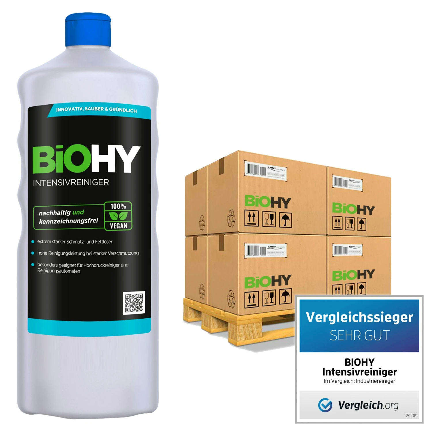 BiOHY Intensivreiniger Universal (9x1l Flasche) | Hochleistungs-INDUSTRIEREINIGER | Grundreiniger Ideal Für Hochdruckreiniger, Schaumarm 2 BiOHY Intensivreiniger Universal (9x1l Flasche) | Hochleistungs-INDUSTRIEREINIGER | Grundreiniger Ideal Für Hochdruckreiniger, Schaumarm – Bild 2