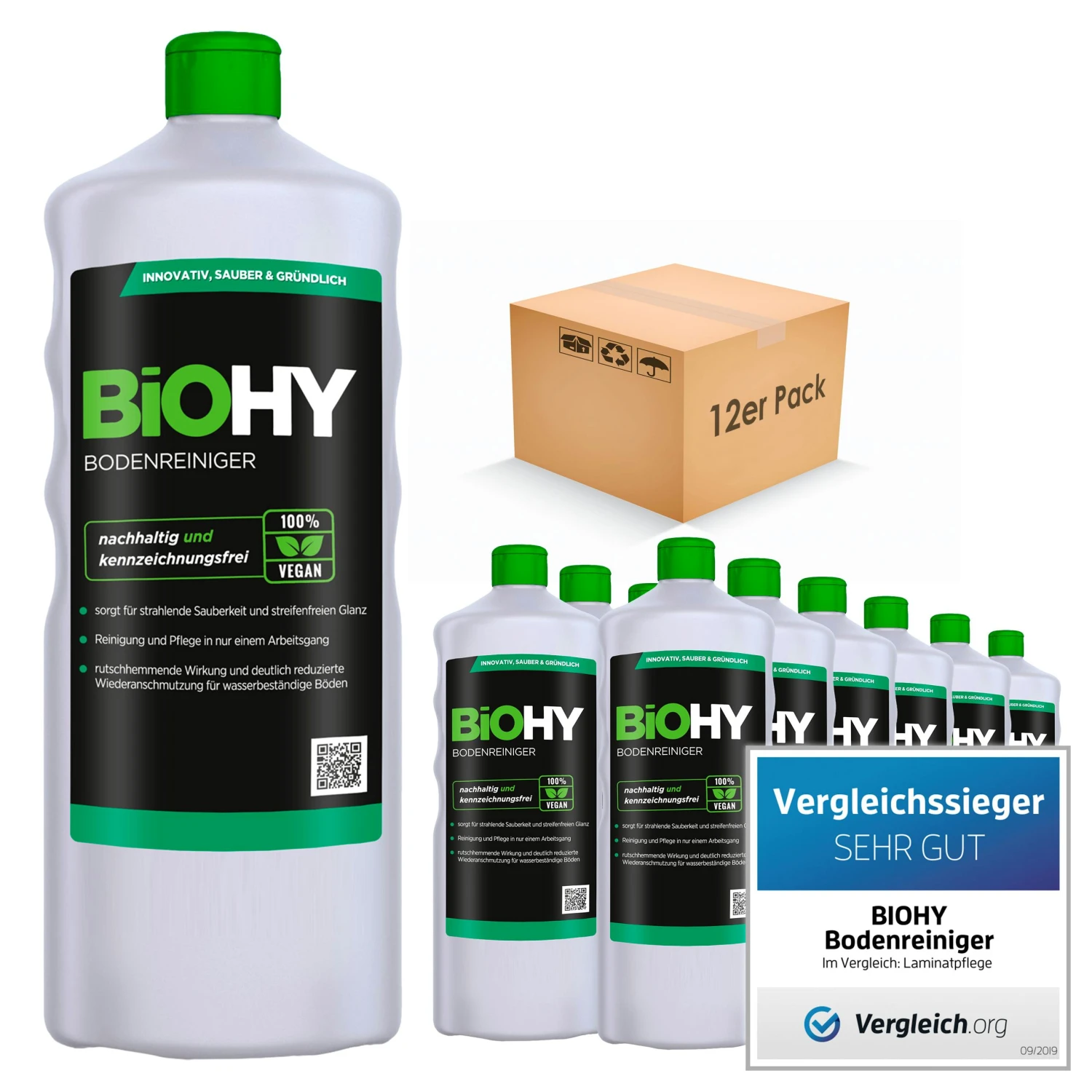 BiOHY Bodenreiniger (1l Flasche) | Konzentrat Für Alle Reinigungsgeräte Und Alle Hartböden | Angenehmer Geruch Und Streifenfreie Reinigung 4 BiOHY Bodenreiniger (1l Flasche) | Konzentrat Für Alle Reinigungsgeräte Und Alle Hartböden | Angenehmer Geruch Und Streifenfreie Reinigung – Bild 4