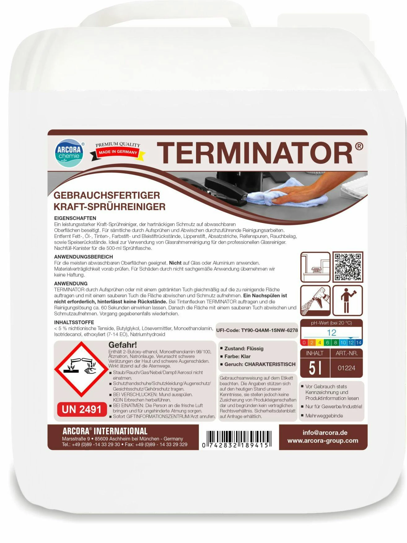 ARCORA Teppichreiniger Mit Encapsulation System TENAS 4IN1, 5L 3 ARCORA Teppichreiniger Mit Encapsulation System TENAS 4IN1, 5L – Bild 3