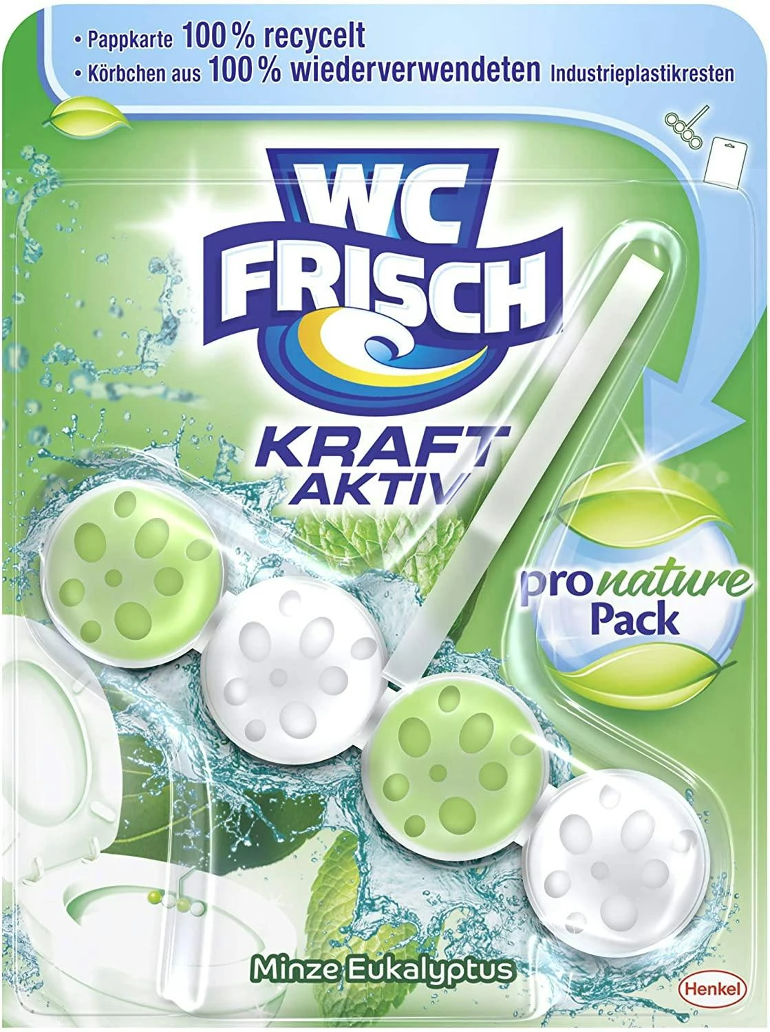WC Frisch Kraft-Aktiv 10er Pack Pro Nature Minze WC-Reiniger 10x1 Stück 2 WC Frisch Kraft-Aktiv 10er Pack Pro Nature Minze WC-Reiniger 10x1 Stück – Bild 2