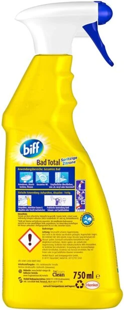 Biff Bad Total Zitrus Badreiniger 750ml Sprühflasche Reiniger Reinigungsmittel -Haushaltspower Deutschland Verkaufs-Shop eef71411 3f6d 4835 a0c5 6260b58b353d