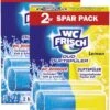 WC FRISCH Duo Lemon 2er Pack WC-Reiniger WC-Duftstein 2x 2 Stück Nachfüllpack